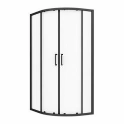 Toreno Matt Black 1000 X 800mm Offset Quadrant Shower Enclosure -Toreno Shop BLK18Q2D nw d1 460