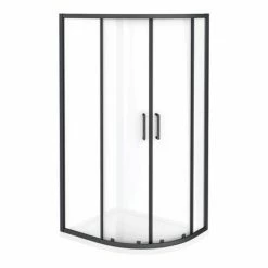 Toreno Matt Black 900 X 760mm Offset Quadrant Shower Enclosure -Toreno Shop BLK976Q2D d4 460