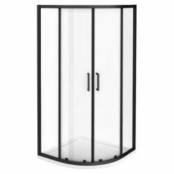 Toreno Matt Black 900 X 900mm Quadrant Shower Enclosure + Pearlstone Tray 9 Toreno Matt Black 900 X 900mm Quadrant Shower Enclosure + Pearlstone Tray -Toreno Shop BLK9QSE d3 460