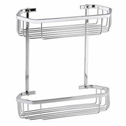 Toreno Modern 2 Tier Hexagonal Fixed Wire Basket