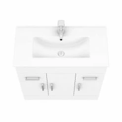 Toreno 1300mm Gloss White Vanity Unit Bathroom Suite - Depth 400/200mm -Toreno Shop MOD1300 n d3 460