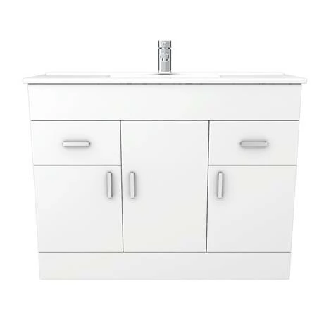 Toreno 1500mm Gloss White Vanity Unit Bathroom Suite - Depth 400/200mm 6 Toreno 1500mm Gloss White Vanity Unit Bathroom Suite - Depth 400/200mm - Image 6