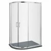 Toreno 900 X 800 Offset Quadrant Shower Enclosure Inc. Slate Effect Tray