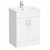Toreno White 620mm Vanity Unit (Flat Packed)