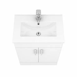 Toreno Vanity Sink With Cabinet - 600mm Modern High Gloss White -Toreno Shop MV600 n d4 460