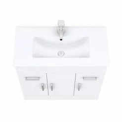 Toreno Vanity Sink With Cabinet - 800mm Modern High Gloss White -Toreno Shop MV800 d7 460