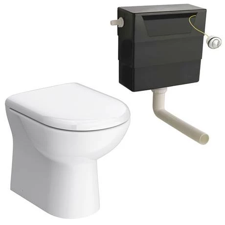 Toreno Light Grey 500x200mm BTW Toilet Unit Inc. Cistern + Round Pan 2 Toreno Light Grey 500x200mm BTW Toilet Unit Inc. Cistern + Round Pan - Image 2