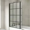 Toreno Black Framed L-Shape Bath Screen