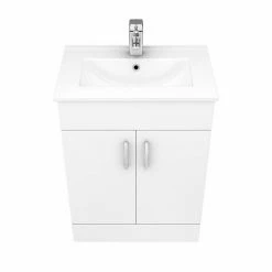 Toreno Cloakroom Suite Inc. Pro 600 Toilet (White Gloss) -Toreno Shop TCSP600 n d1 460