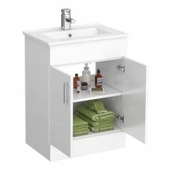 Toreno Cloakroom Suite Inc. Pro 600 Toilet (White Gloss) -Toreno Shop TCSP600 nd1 460