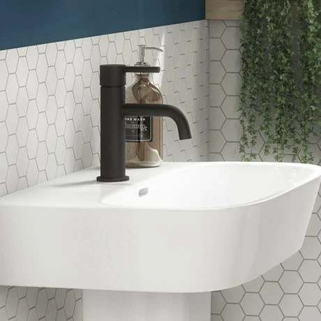 Toreno Matt Black Round Basin Mono Mixer Tap 4 Toreno Matt Black Round Basin Mono Mixer Tap - Image 4