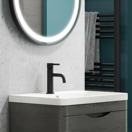 Toreno Matt Black Round Basin Mono Mixer Tap 2 Toreno Matt Black Round Basin Mono Mixer Tap - Image 2