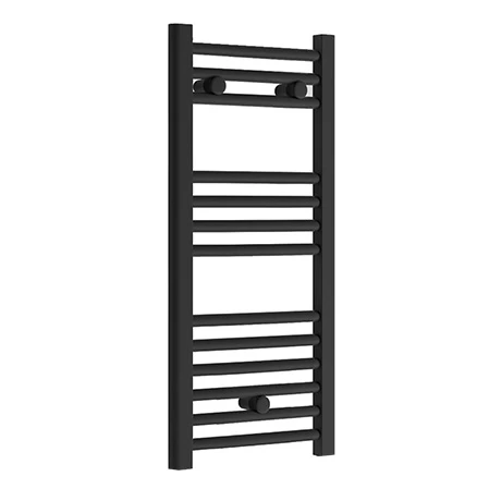Toreno Black W300 X H800mm Heated Towel Rail - Straight 1 Toreno Black W300 X H800mm Heated Towel Rail - Straight