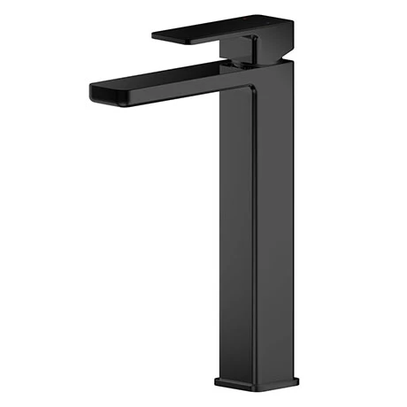 Toreno Square Black High Rise Mono Basin Mixer 1 Toreno Square Black High Rise Mono Basin Mixer